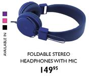 Polaroid Foldable Stereo Headphones With Mic