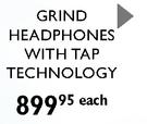 Skullcandy Grind Headphones With Tap Technology-Each