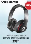 Volkano Impulse Series Black Bluetooth Headphones