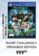 PS4 Rugby Challenge 3 Springbok Edition