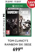 Xbox One Tom Clancy's Rainbow Six Siege