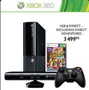 Xbox 360 4GB & Kinect Including Kinect Adventures