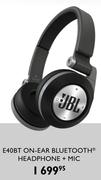 JBL E40BT On-Ear Bluetooth Headphone+ Mic