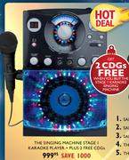 The Singing Machine Stage 1 Karaoke Player + Plus 2 Free CDGs