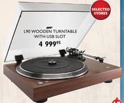 Lenco L90 Wooden Turntable With USB Slot