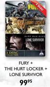 Fury+ The Hurt Locker+ Lone Survivor 3 Disc Box Set