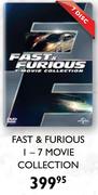 Fast & Furious 1-7 Movie Collection 7 Disc Box Set