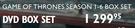 Game Of Thrones Season 1-6 DVD Box Set