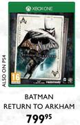 Batman Return To Arkham For Xbox One