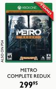 Metro Complete Redux For Xbox One 2 Games
