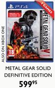 Metal Gear Solid Definitive Edition For PS4