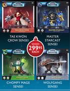 Tae Kwon Crow Sensei/ Master Starcast/Chompy Mage/ Wolfgang Sensei-Each