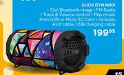 shox dynamix bluetooth speaker