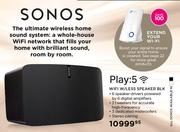 Sonos Play:5 WiFi W/Less Speaker BLK 