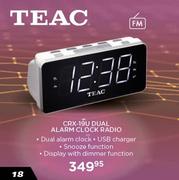 Teac CRX-19U Dual Alarm Clock Radio With FM