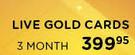 XBox Live Gold Cards 3 Month