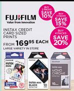 Fujifilm Instax Credit Card Sizes Prints-Each