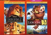 Disney Lion King 2 & Disney Lion King 3 DVD-For 2