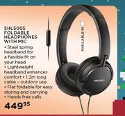 Philips SHL5005 Foldable Headphones With Mic
