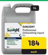 Sunlight Professional Dishwashing Liquid-5Ltr Each