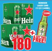 Heineken Lager Cans-2 x 6 x 440ml