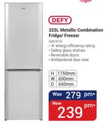 Defy 325Ltr Metallic Combination Fridge/Freezer DAC515