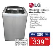 LG 16Kg Silver Top Loader Washing Machine T1603TEFTS