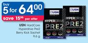 USN Hard Core Hyperdrive Pre2 Berry Kick Sachet-5 x 9.6g