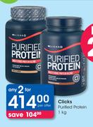 Clicks Purified Protein-2 x 1Kg Per Offer