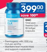 GNC Total Lean Thermo CLA 90 Softgel Capsules-Per Pack