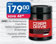 GNC Pro Performance Crea Drive Dietary Supplement 20 Servings-Each