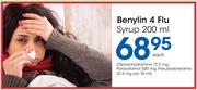 Benylin 4 Flu Syrup-200ml Each