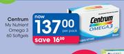 Centrum My Nutrient Omega 3 60 Softgels-Per Pack