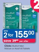 Clicks Multivit Men Mature Or Aduilt 60 tablets-For 2