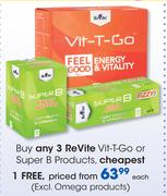 ReVite Vit-T-Go Or Super B Products-Each