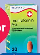 Clicks Multivitamin A-Z Mature 30 Tablets-For 2