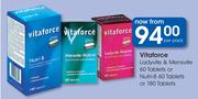 Vitaforce Ladyvite & Mensvite 60 Tablets Or Nutri-B 60 Tablets Or 180 Tablets-Per Pack