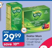 Doktor Mom 20 Lozenges Or Cough Syrup-100ml Each