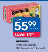 Airmune Immune Booster 10 Effervescent Tablets-Per pack