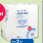 Clicks pay Less Incontinent Diapers Medium 10 Pack-For 2
