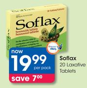 Soflax 20 Laxative Tablets-Per Pack