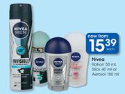 Nivea Roll-On-50ml, Stick-40ml Or Aerosol-150ml Each