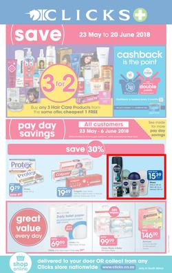 Clicks : You Pay Less (23 May - 20 June 2018), page 1