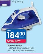 Russell Hobbs 1600W Steam & Spray Iron With Ceramic Soleplate RHI283-Each