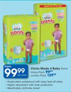 Clicks Made 4 Baby Pants Value pack-Per Pack