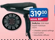 Babyliss 2100 Watt Expert Hairdryer D321E-Each
