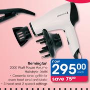 Remington 2000 Watt Power Volume Hairdryer D3015-Each