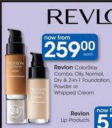 Revlon Colorstay Combo, Oily, Normal,Dry & 2-In-1 Foundation, Powder Or Whipped Cream-Each