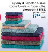 Clicks Loose Towels Or Facecloths-Each