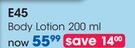 E45 Body Lotion-200ml Each